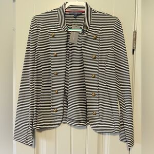 Tommy Hilfiger Navy and White Striped Blazer